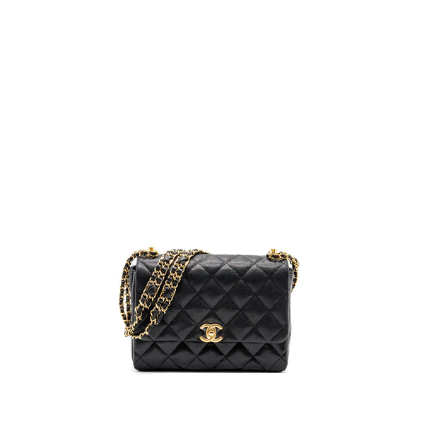 Chanel 22K coco first flap bag caviar black GHW (microchip)