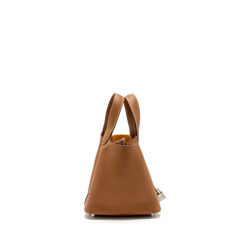 Hermes picotin 18 lock bag clemence gold SHW stamp U