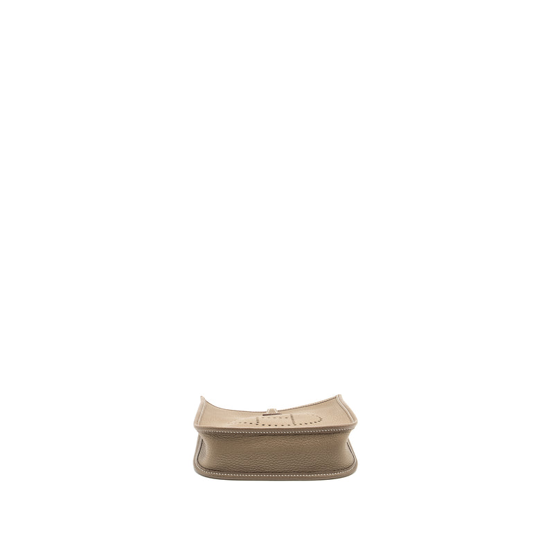 Hermes Mini Evelyne Clemence Etoupe SHW Stamp Z