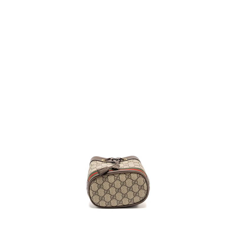 Gucci Ophidia mini Bucket Bag GG Supreme Canvas Beige / Ebony GHW