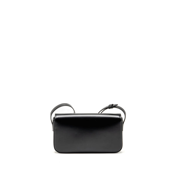 CELINE Triomphe Shoulder Bag Calfskin Black GHW