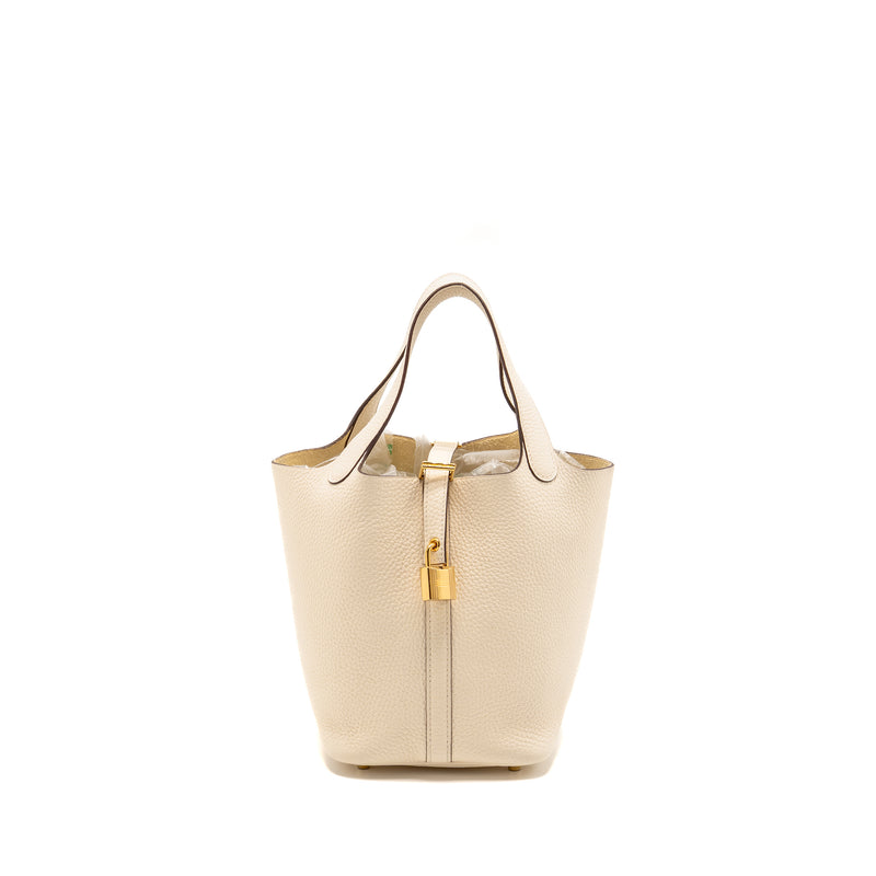Hermes Picotin 18 Lock bag Clemence Nata GHW Stamp Z