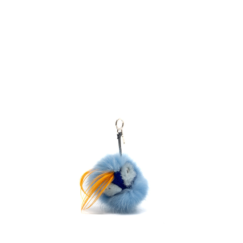 Fendi Blue / Orange Fur Bag Bugs Charm SHW