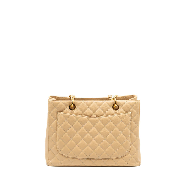 Chanel Grand Shopping Tote Caviar Beige GHW