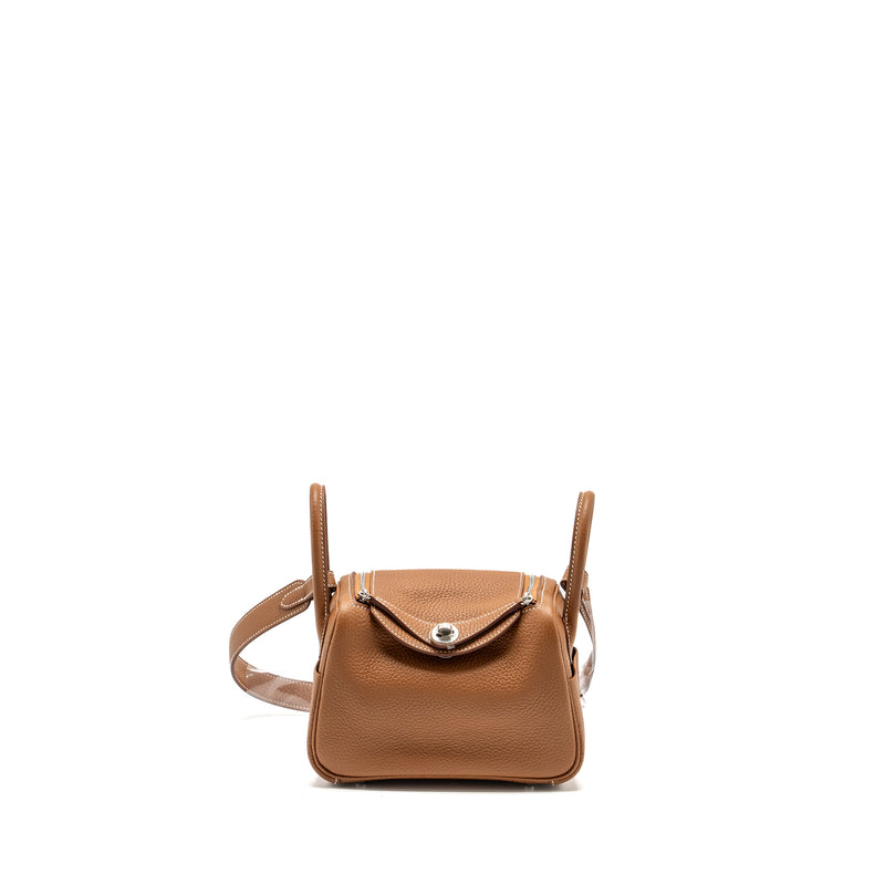 Hermes Mini Lindy clemence gold SHW stamp B