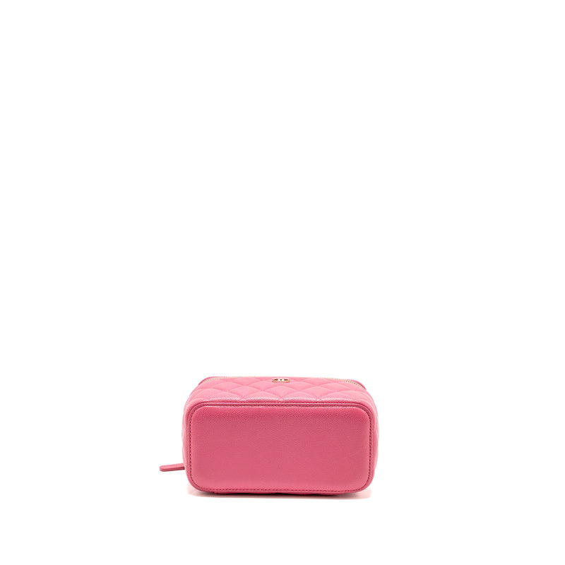 Chanel Long Vanity Case with Chain Caviar Hot Pink LGHW