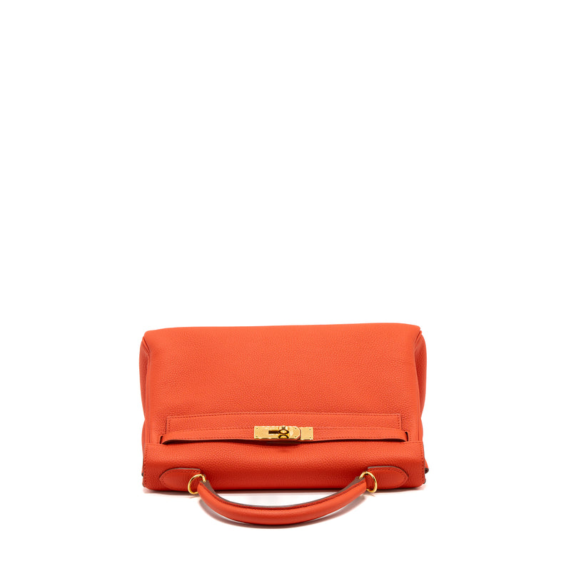 Hermes kelly 32 togo capucine GHW stamp square Q
