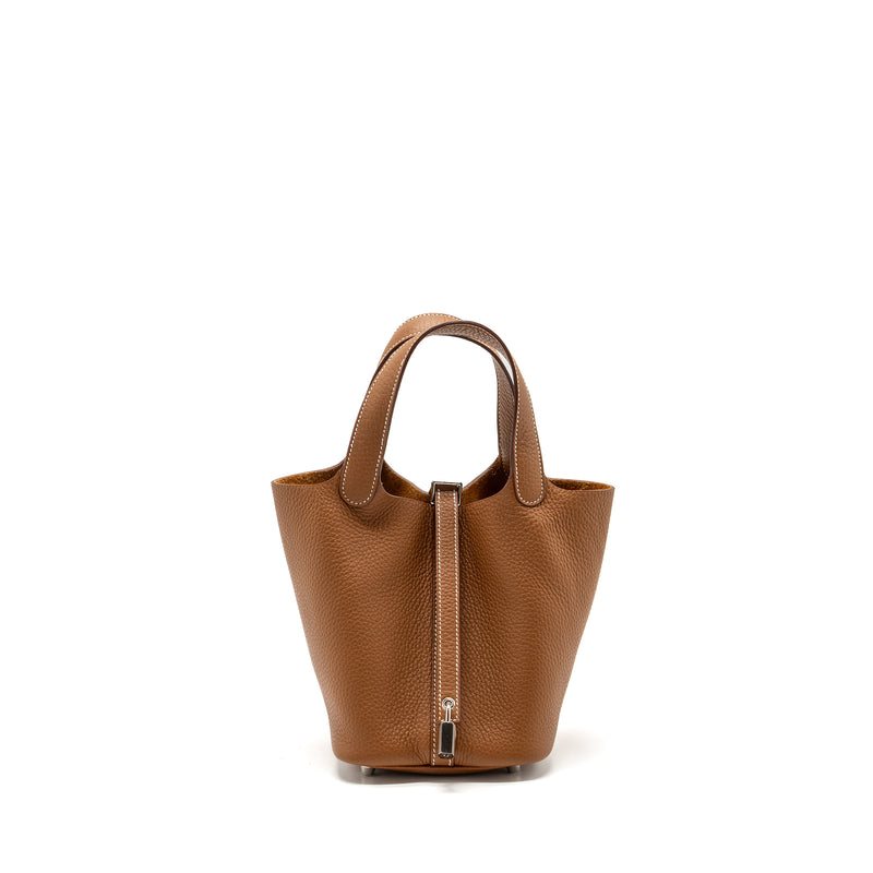 Hermes picotin 18 lock bag clemence gold SHW stamp U