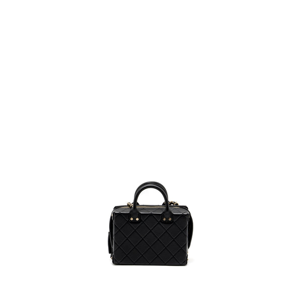 Chanel 22B Small Vanity Case Calfskin Black GHW (Microchip)