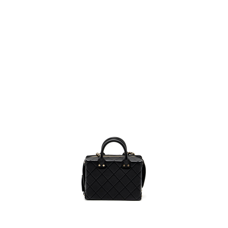 Chanel 22B Small Vanity Case Calfskin Black GHW (Microchip)
