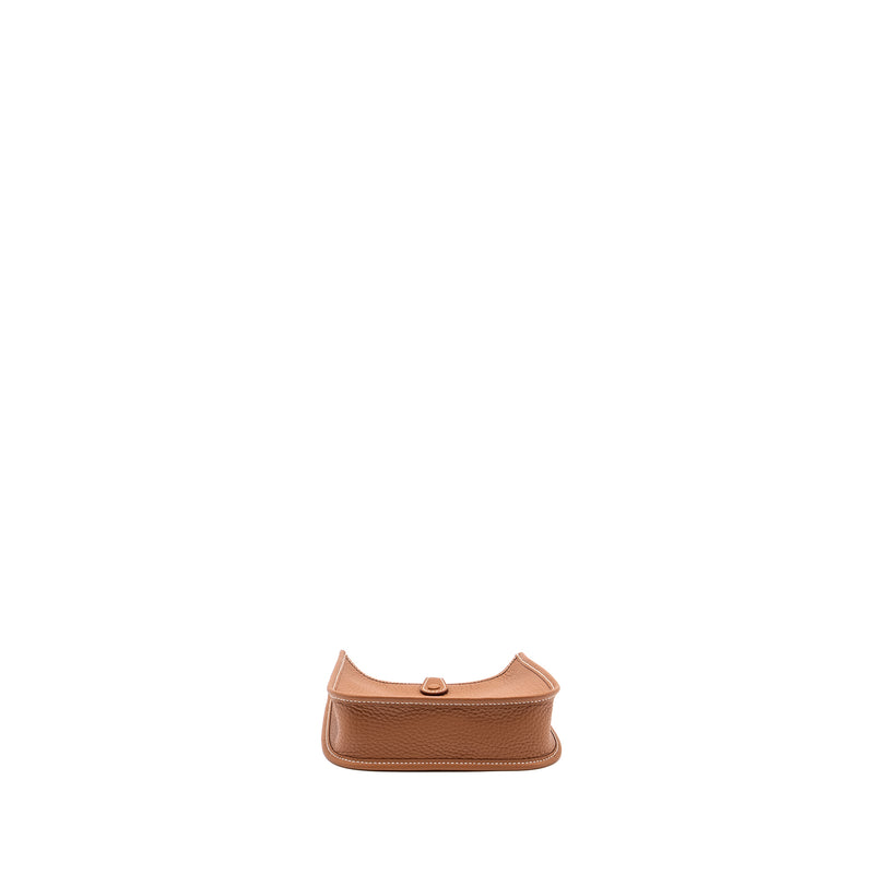 Hermes Mini evelyn Clemence Gold SHW stamp W