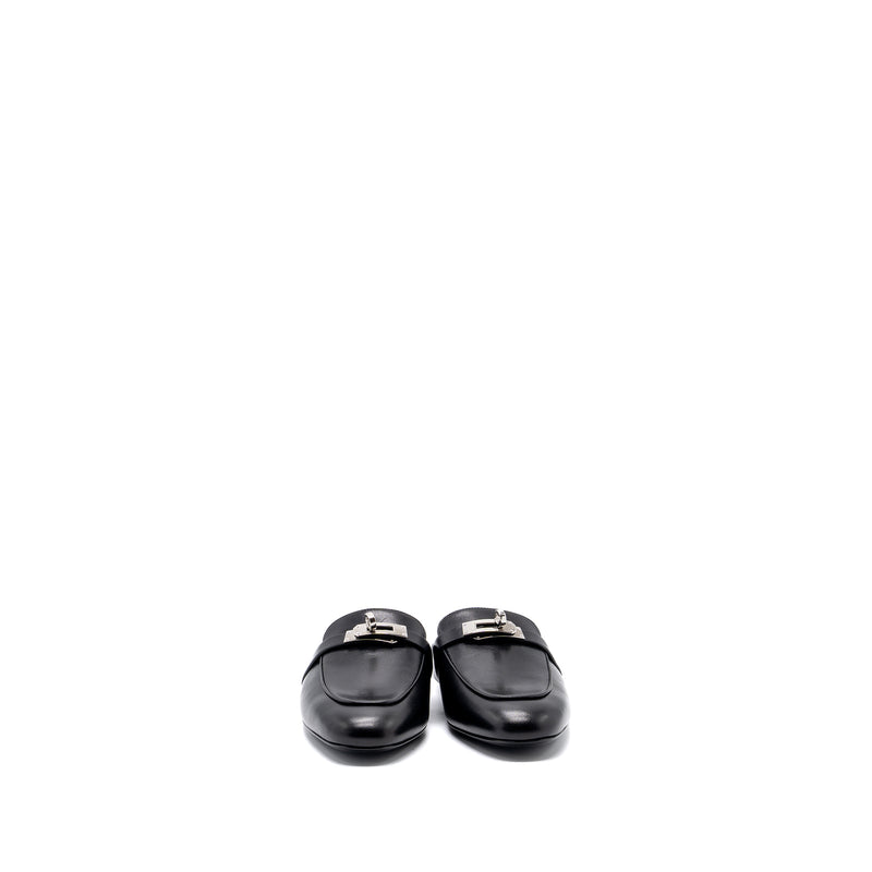Hermes size 38 oz mule calfskin black SHW