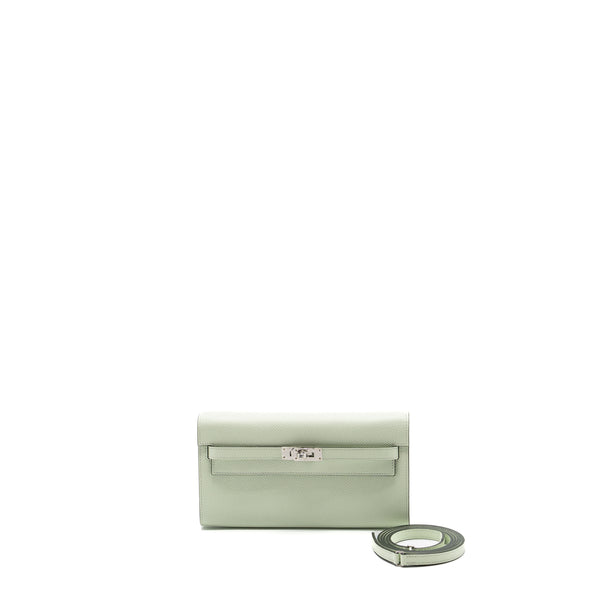 Hermes Kelly To Go Epsom Vert Fizz SHW Stamp B