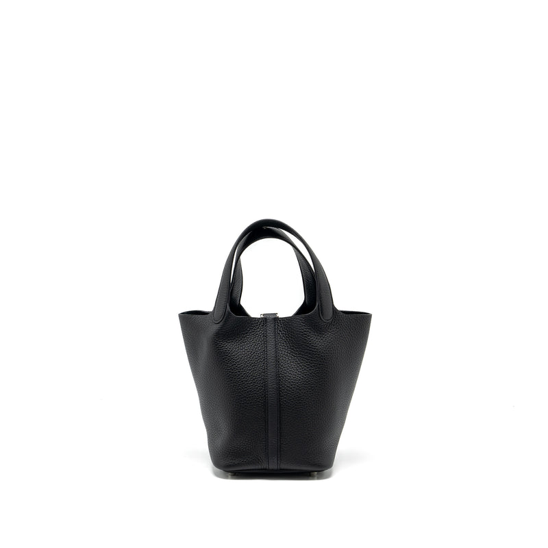 Hermes Picotin 18 clemence black SHW stamp B