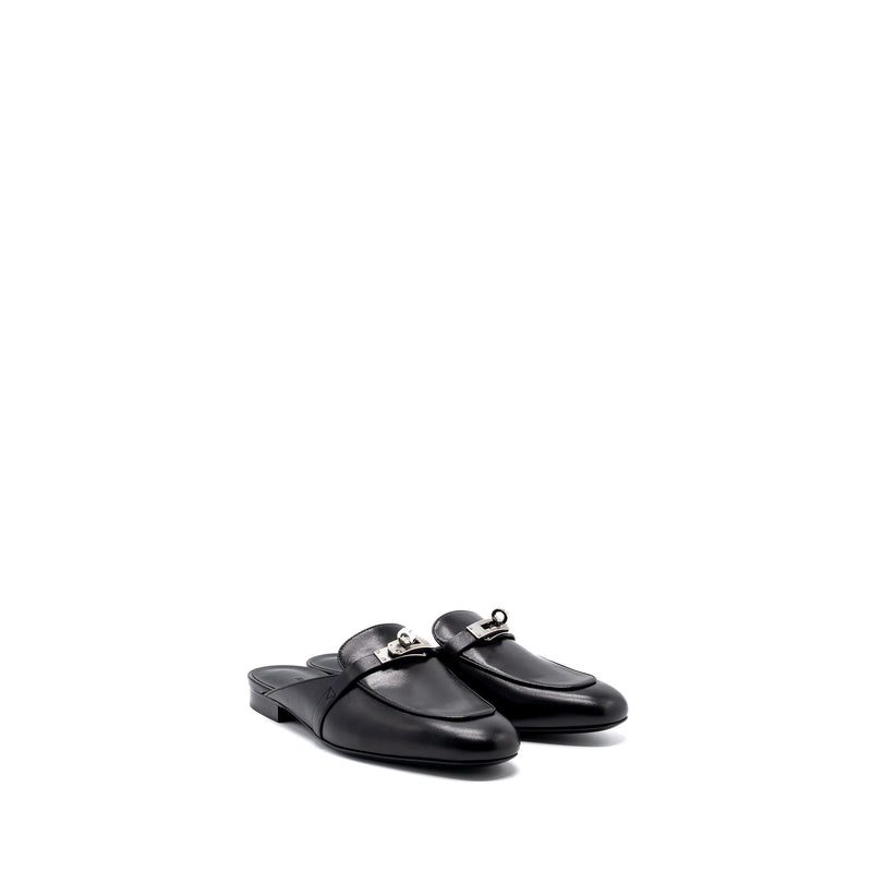 Hermes size 38 oz mule calfskin black SHW
