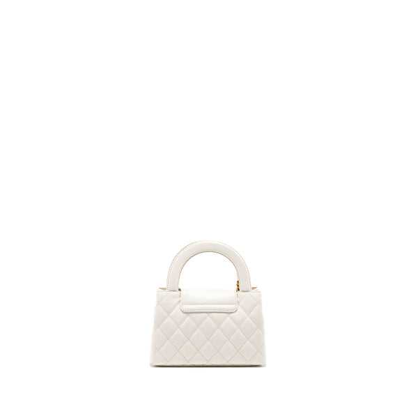 Chanel 23K Mini Kelly Shopping tote bag calfskin white GHW (microchip)