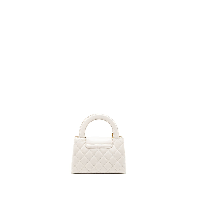 Chanel 23K Mini Kelly Shopping tote bag calfskin white GHW (microchip)