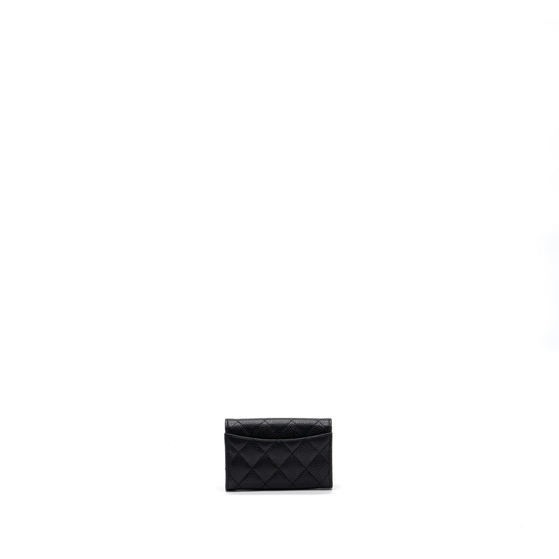 Chanel Classic Flap Card Holder Caviar Black GHW (microchip)