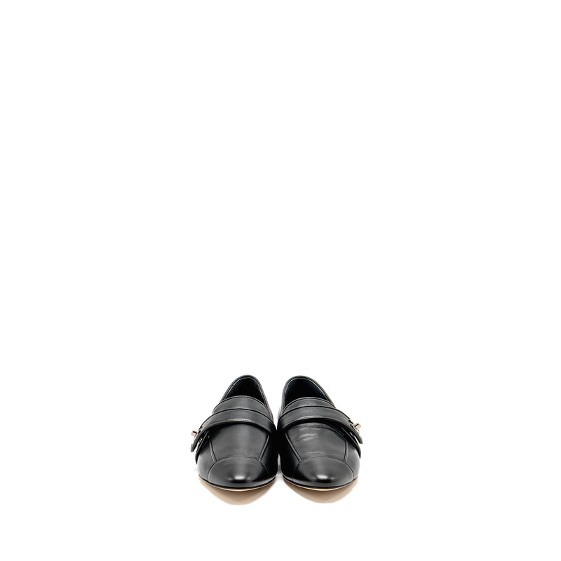 Chanel size 37.5 loafer lambskin black SHW