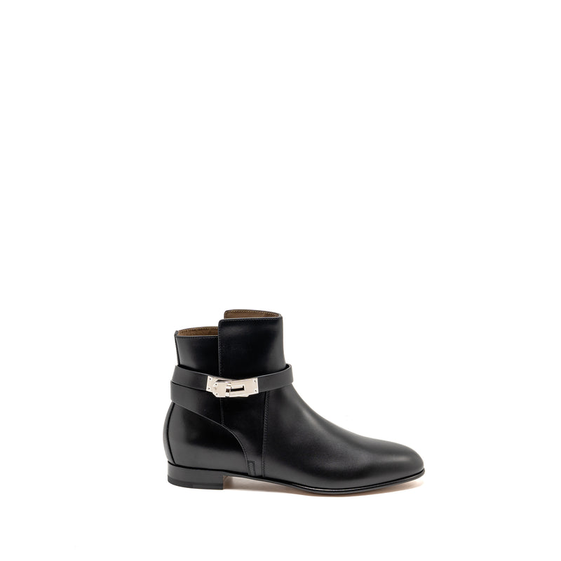 Hermes Size 39 Neo Ankle Boot Calfskin Black SHW