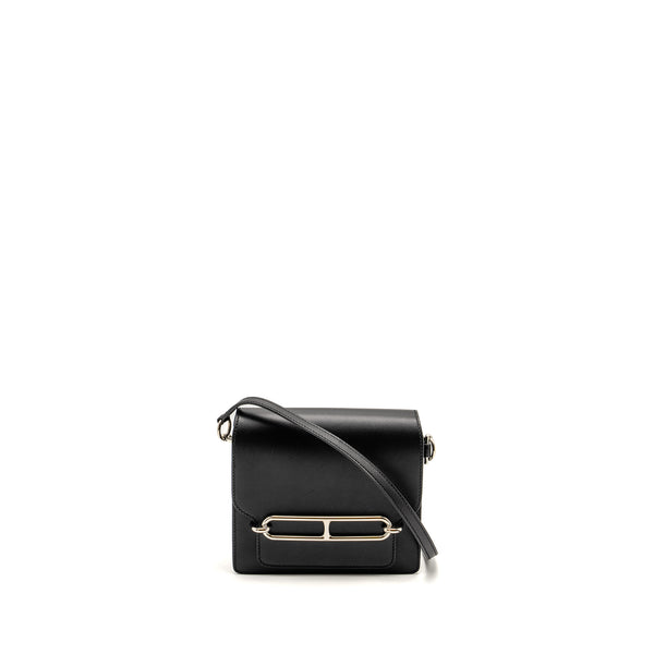 Hermes Mini Roulis Swift Black SHW Stamp Y