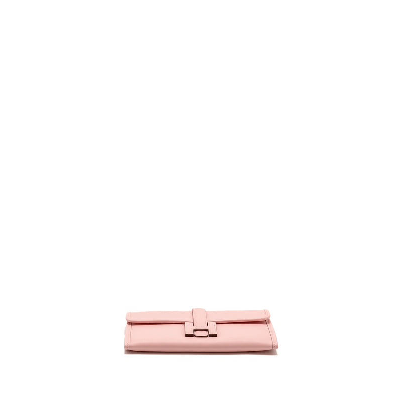 Hermes Jige Elan Wallet Swift Rose Sakura SHW Stamp D