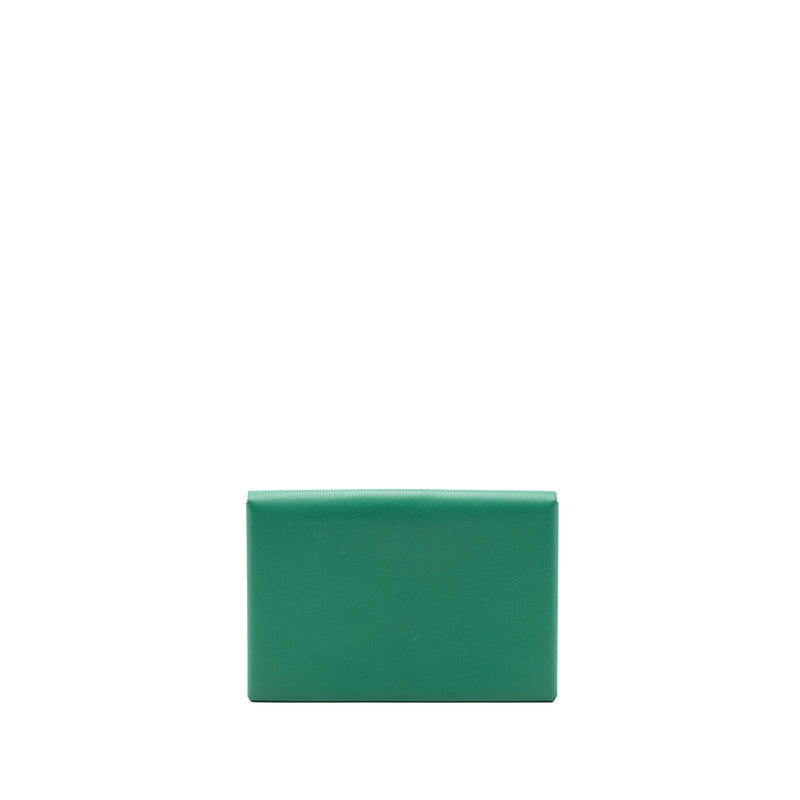 Hermes Calvi Pochette MM Evercolor Vert Vertigo/ Vert Titien SHW Stamp C