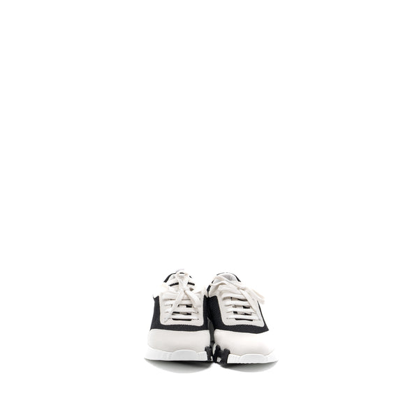 Hermes Size 39.5 Femme Bouncing Sneaker White/ Black