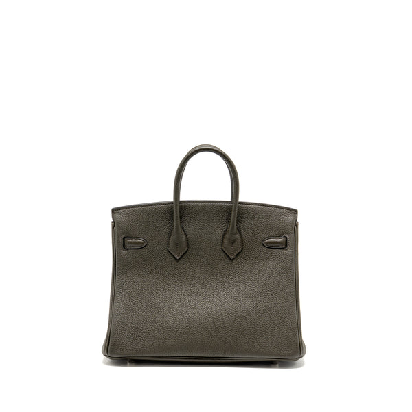 Hermes Birkin 25 togo Vert de Gris SHW stamp Y