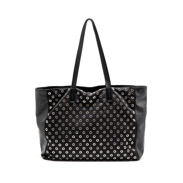 Prada shoulder bag lambskin / fabric black SHW