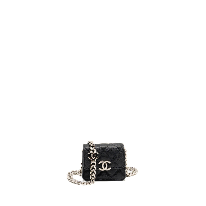 Chanel 22s Mini Clutch With Chain Caviar Black SHW