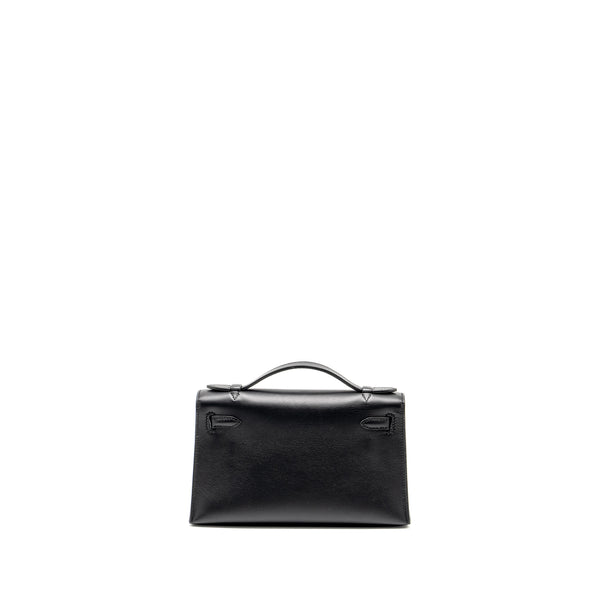 Hermes Kelly Pochette Swift Black GHW STAMP Y