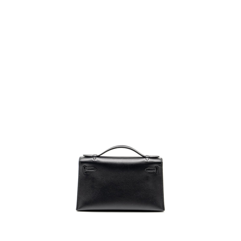 Hermes Kelly Pochette Swift Black GHW STAMP Y