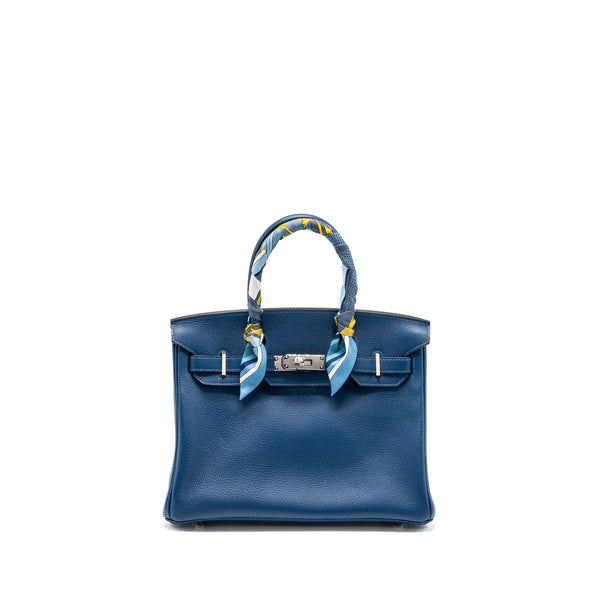 Hermes Birkin 30 Taurillon Novello S4 Deep Blue SHW stamp D