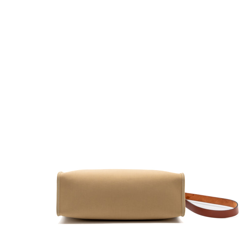 Hermes herbag 31 zip bag canvas / hunter leather trench/ Cuvier SHW stamp D