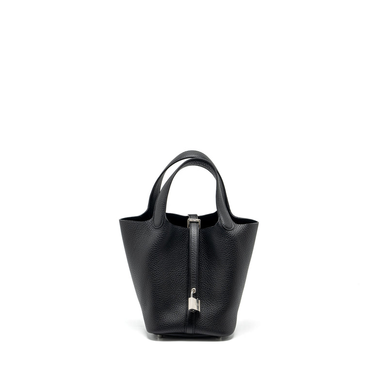 Hermes Picotin 18 clemence black SHW stamp B