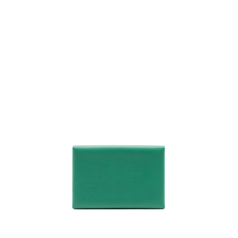Hermes Calvi Pochette MM Evercolor Vert Vertigo/ Vert Titien SHW Stamp C