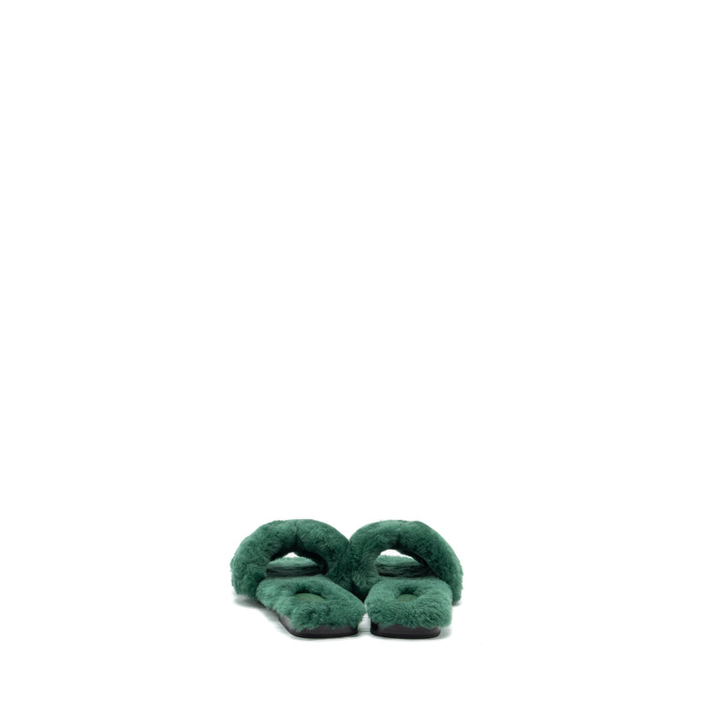 Hermes size 37.5 oran sandal peau green