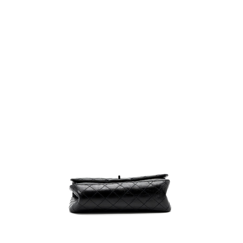Chanel Small 2.55 225 Reissue Flap Bag Aged Calfskin black with black hardware (microchip)