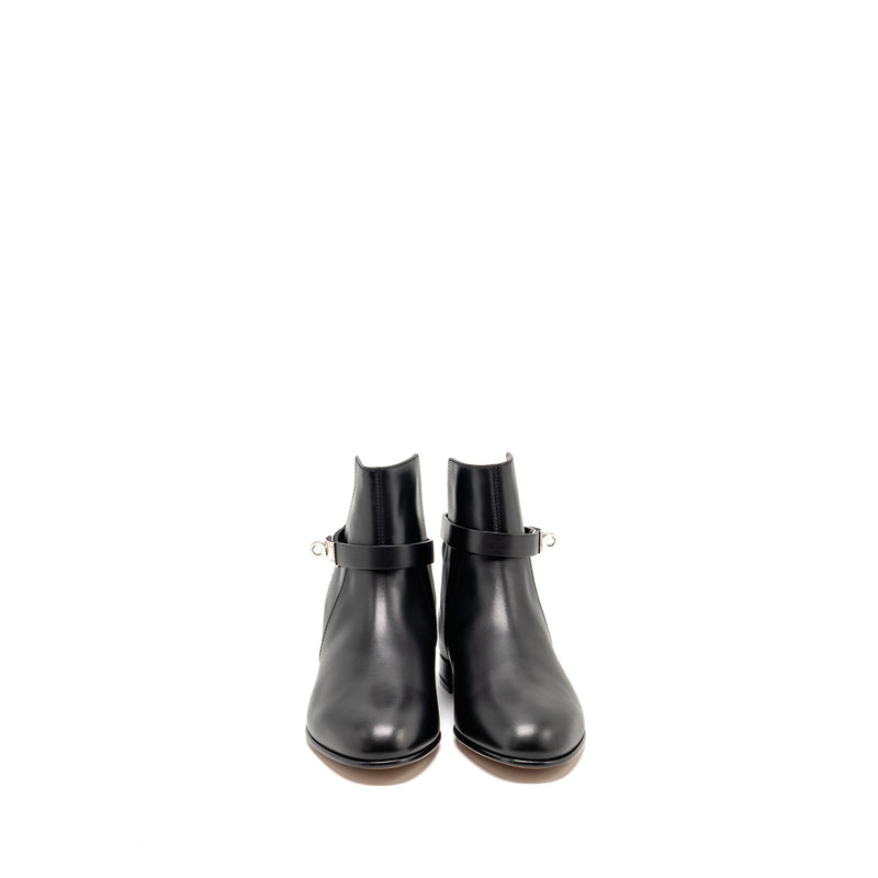 Hermes Size 39 Neo Ankle Boot Calfskin Black SHW