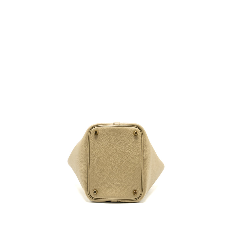 Hermes Picotin 18 Lock Bag Clemence 8Q Beige Marfa GHW Stamp W
