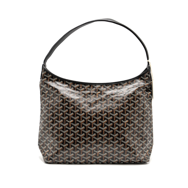 Goyard Boheme Hobo Bag Goyardine Canvas/Calfskin Black SHW