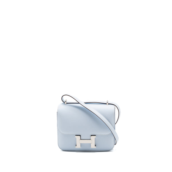 HERMES Mini Constance Epsom Blue Brume SHW Stamp Y