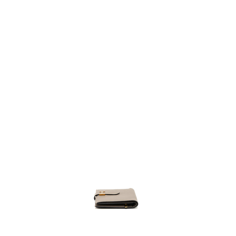 Hermes Bearn Compact Wallet Epsom Gris Asphal GHW Stamp C