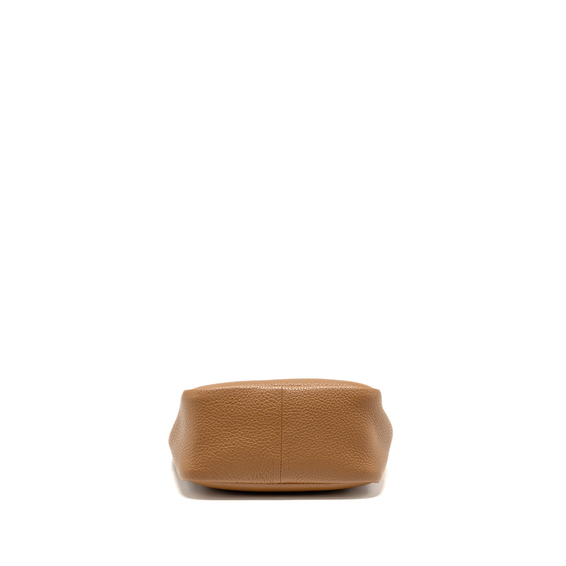Prada Mini Leather Handbag Calfskin Caramel SHW