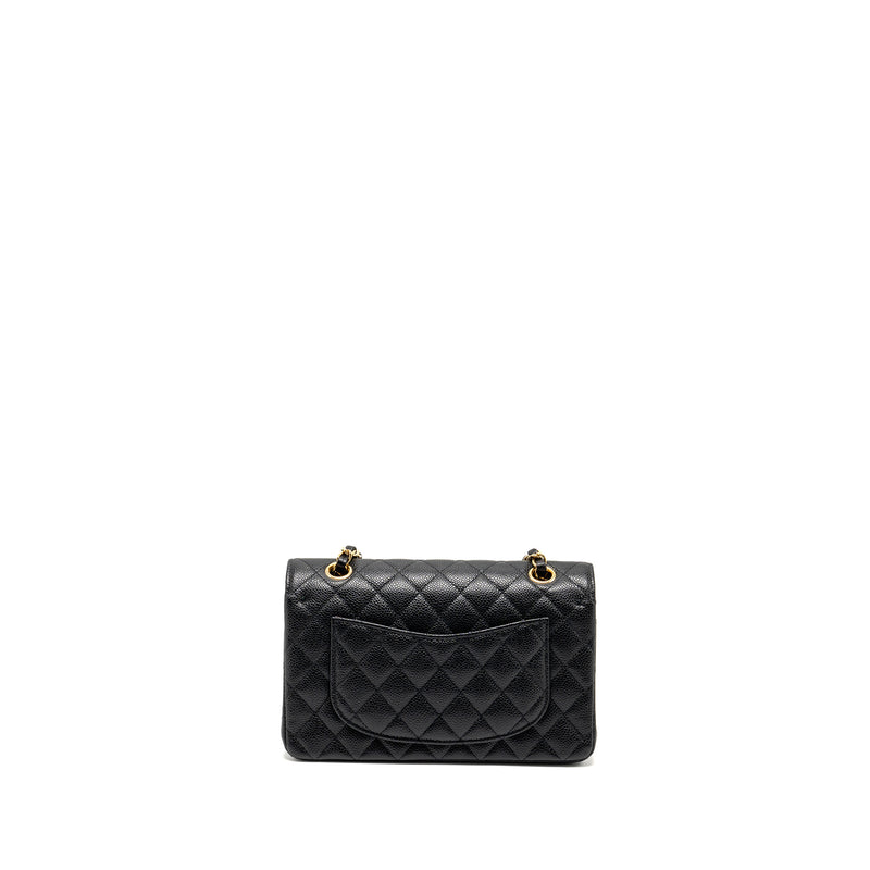 Chanel Small Classic Double Flap Bag Caviar Black GHW(microchip)