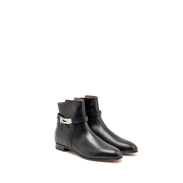 Hermes Size 39 Neo Ankle Boot Calfskin Black SHW