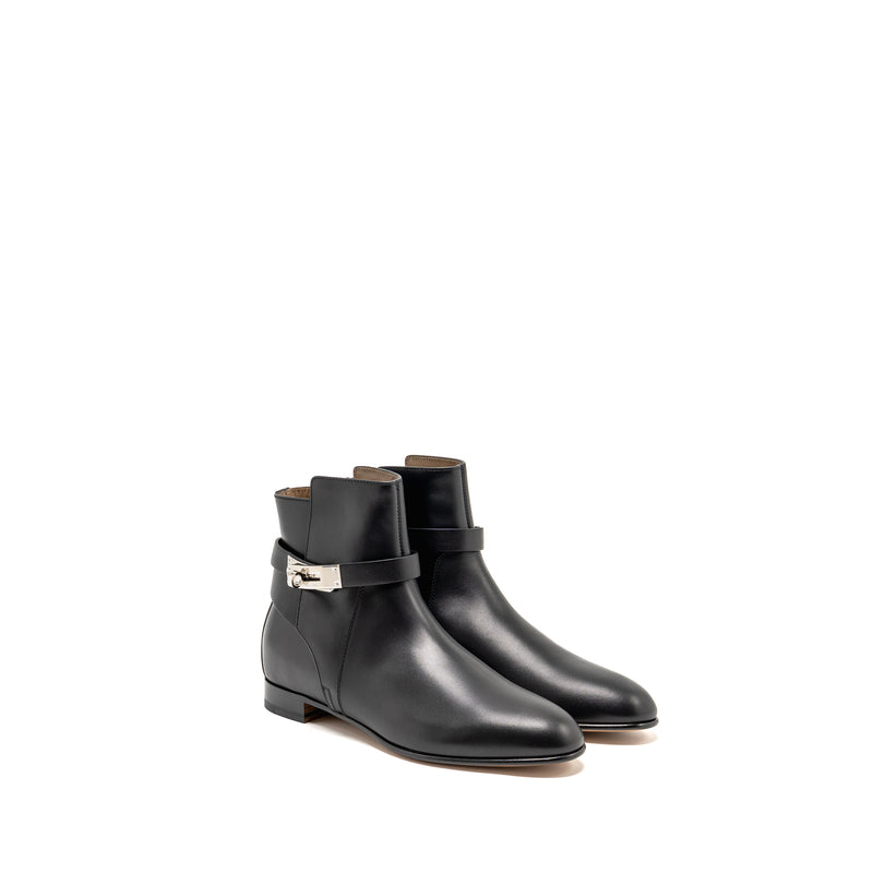 Hermes Size 39 Neo Ankle Boot Calfskin Black SHW