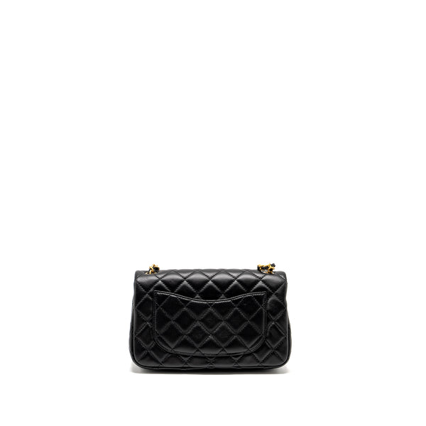 Chanel Pearl Crush mini Rectangular flap bag lambskin black GHW (microchip)