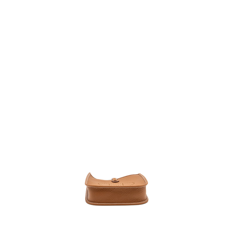 Hermes Mini Evelyn Clemence Gold SHW Stamp B